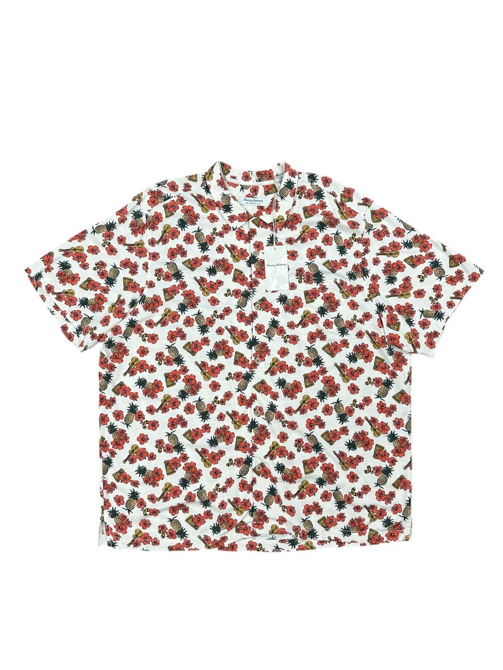 Tommy Bahama Veracruz Cay Ukelele Blooms Short Sleeve Camp Shirt NWT — Size 2XL
